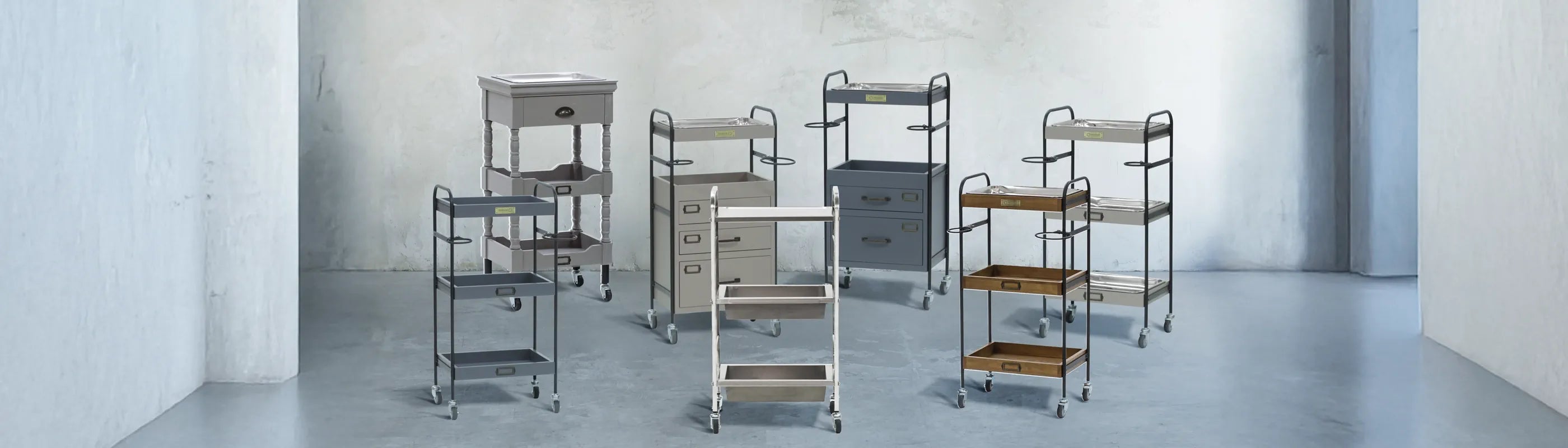 サロンワークのために考慮された 美容室 ワゴン｜ウッドワゴン