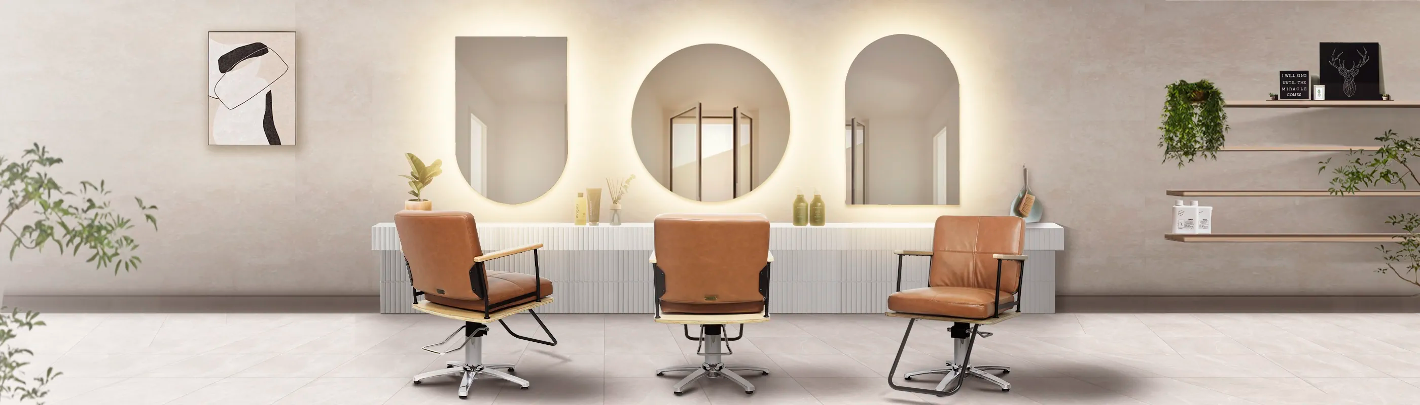 美容室専用のセット面スペースミラー｜美容室 セット面｜美容室 鏡