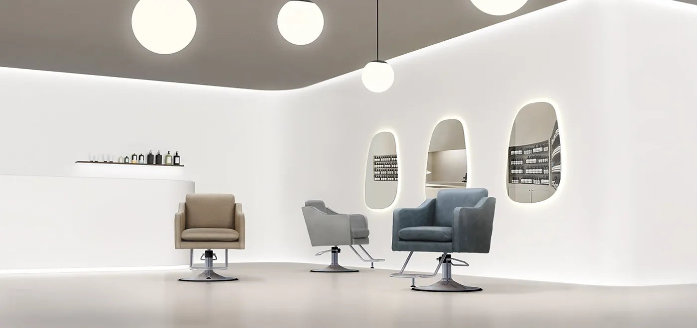 説明書付き】mateli マテリ シャンプースツール チェア スイング 昇降 説明書付き】mateli マテリ シャンプースツール チェア スイング 昇降