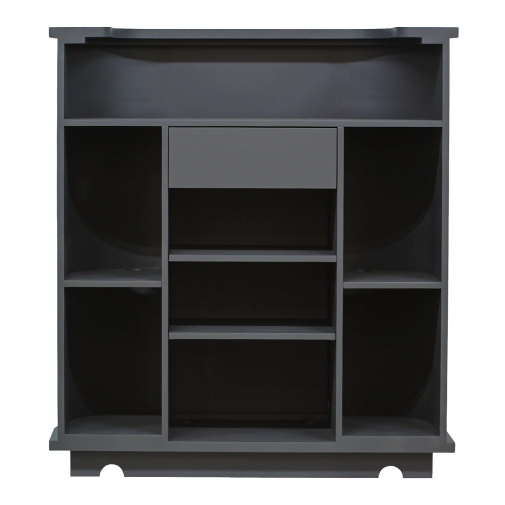 ダークグレー色おしゃれなレジカウンター【カミラ】裏面