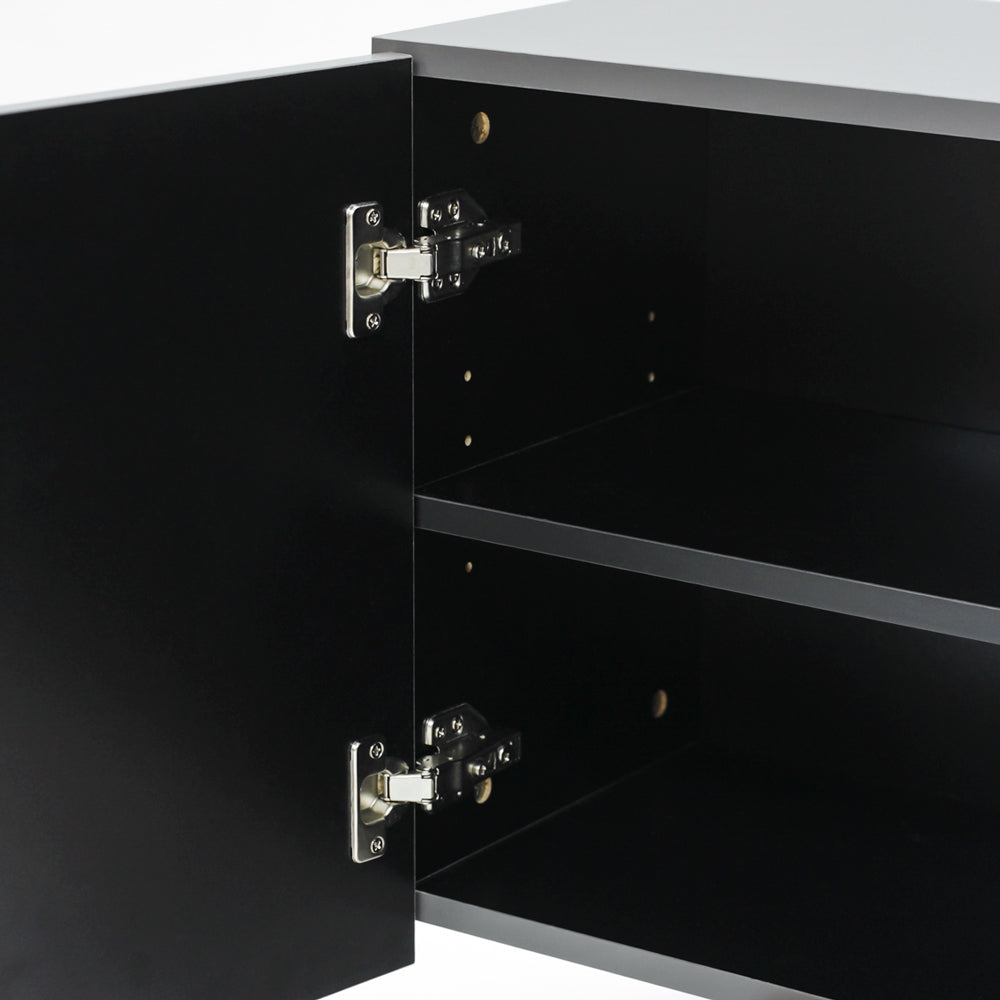 ダークグレー色ストック型キャビネット上台450mm