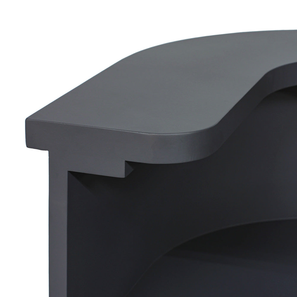 ダークグレー色おしゃれなレジカウンター【カミラ】ディテール写真