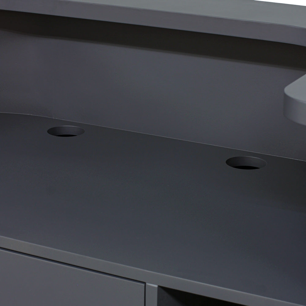 ダークグレー色おしゃれなレジカウンター【カミラ】ディテール写真