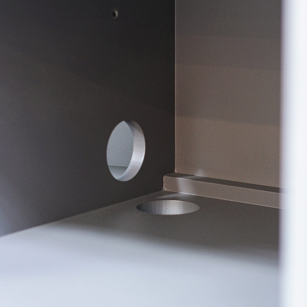 ダークグレー色おしゃれなレジカウンター【カミラ】ディテール写真