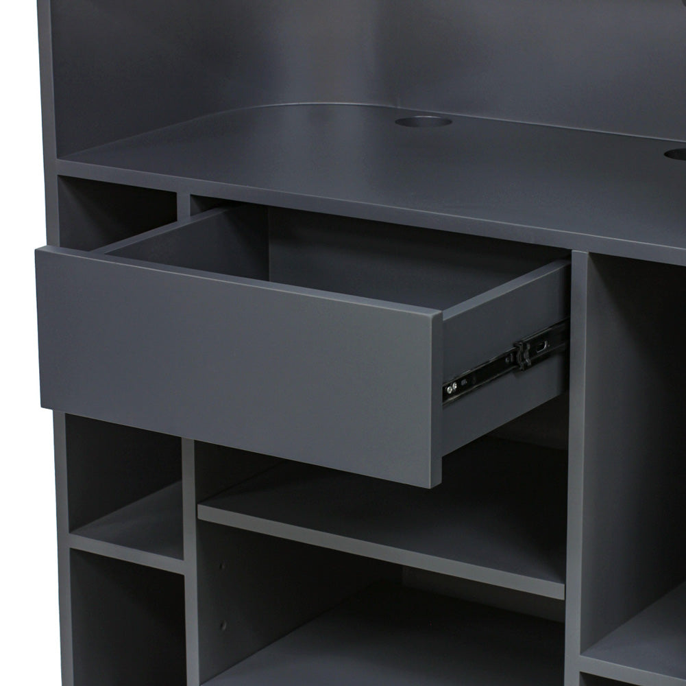 ダークグレー色おしゃれなレジカウンター【カミラ】ディテール写真