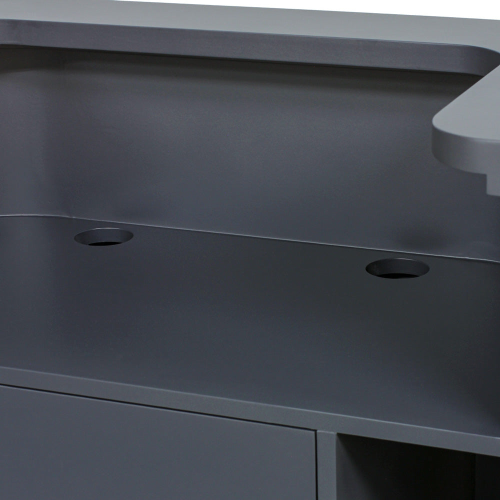 ダークグレー色おしゃれなレジカウンター【カミラ】ディテール写真