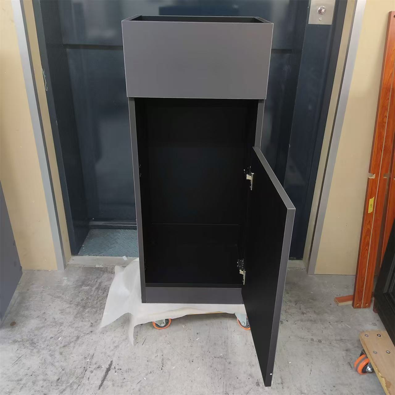 アウトレット フラットシャンプーキャビネット 下台W405(DGY) OL1999【完成品出荷】 通常価格¥22,880