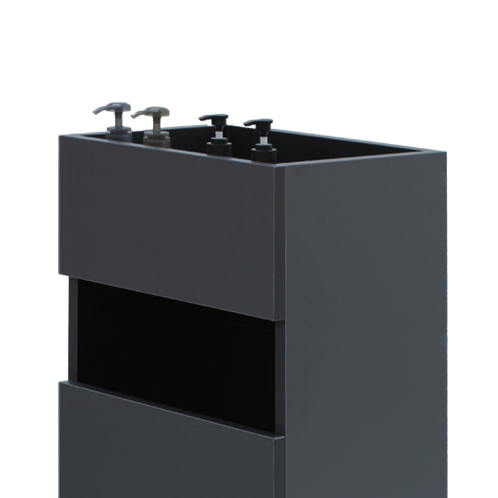 フラットシャンプーキャビネッ【SET】DGY 405mm 下台 シャンプーボトルが取り出しやすい天板