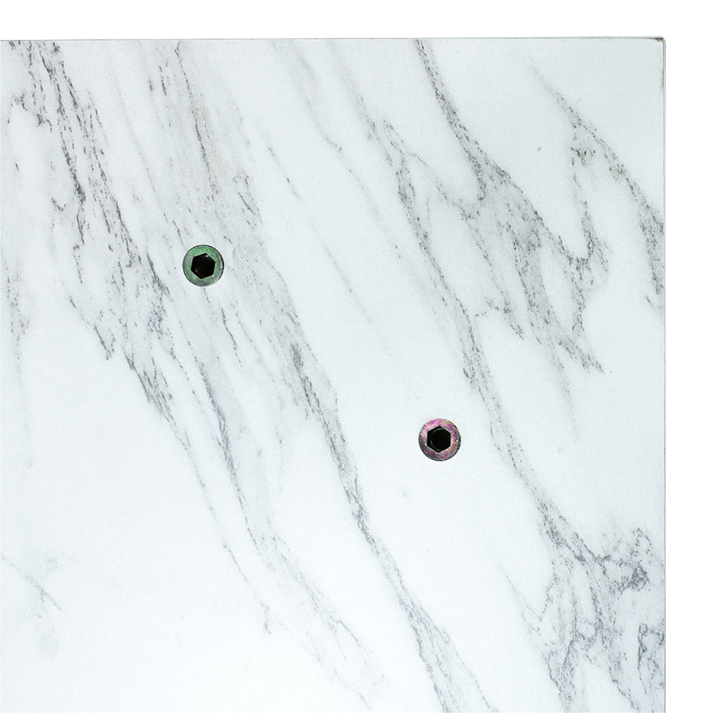 美容室 セット面になるストーンカラーウォールシェルフ ディテール