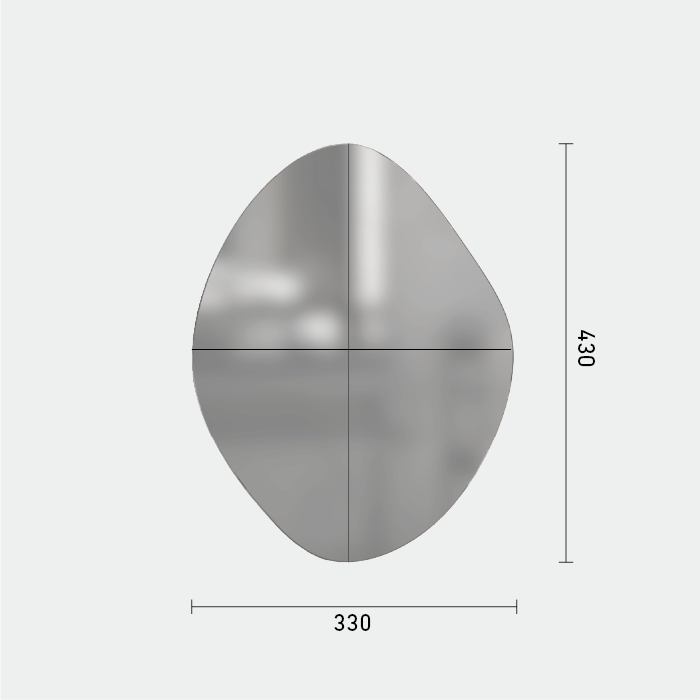 ウォールアートミラーのサイズ表