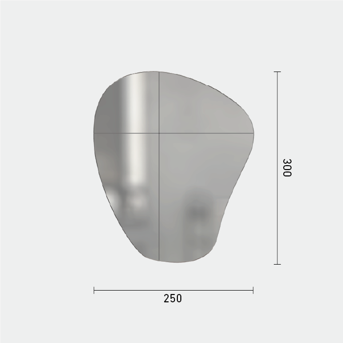ウォールアートミラーのサイズ表