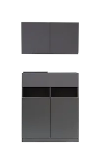 シャンプーキャビネットのモデル - 扉2枚<br>上台450mm