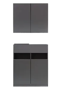シャンプーキャビネットのモデル - 扉2枚<br>上台690mm