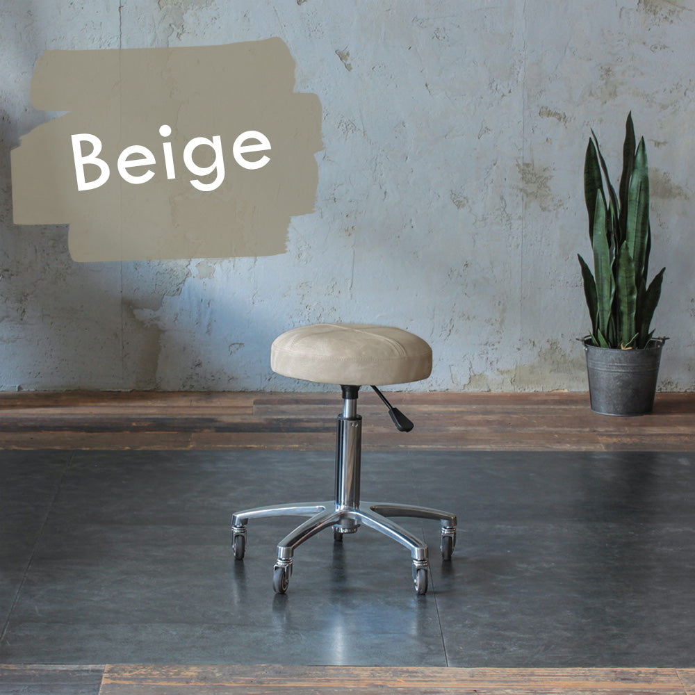 ベージュ色鋲なしのスツール