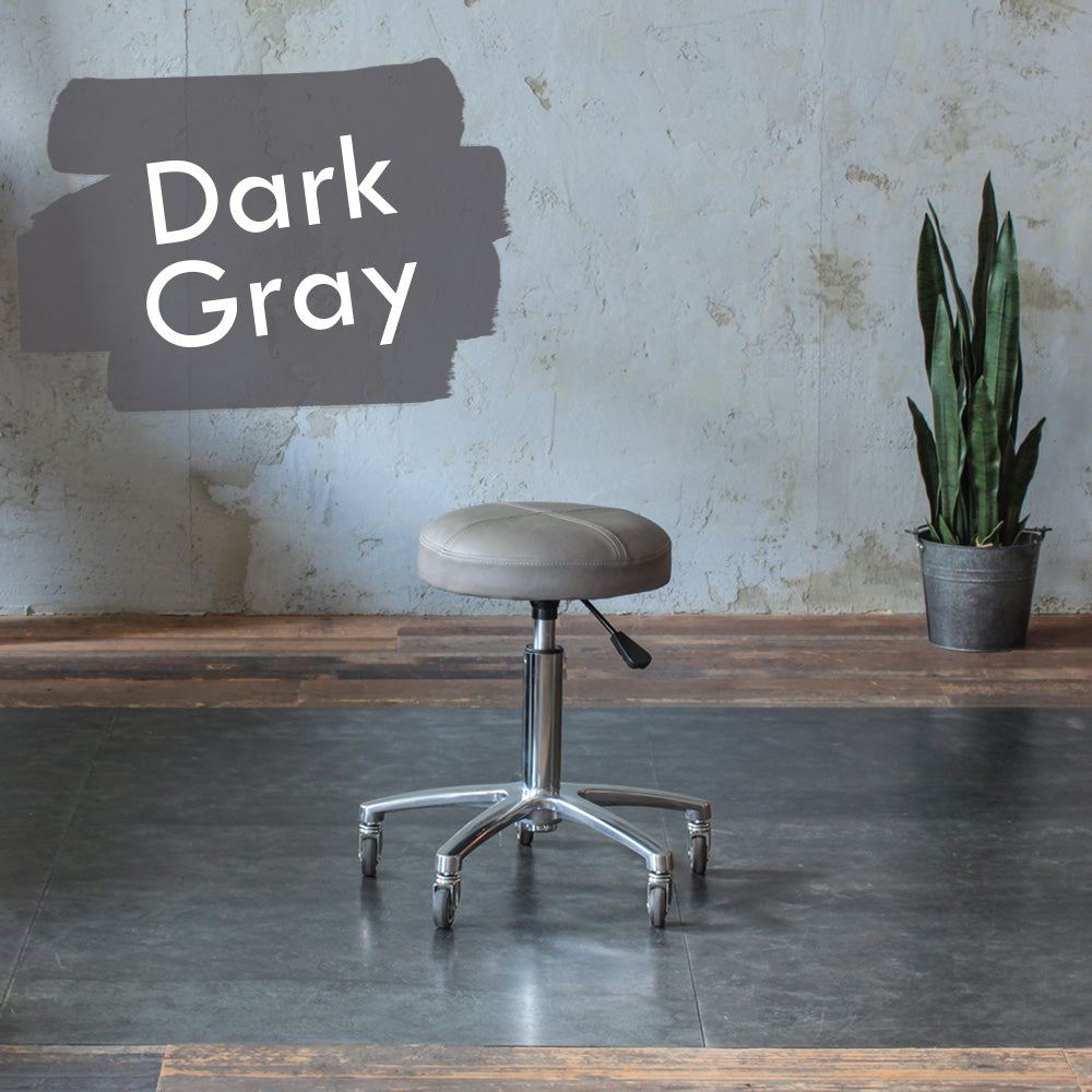ダークグレー色鋲なしのスツール