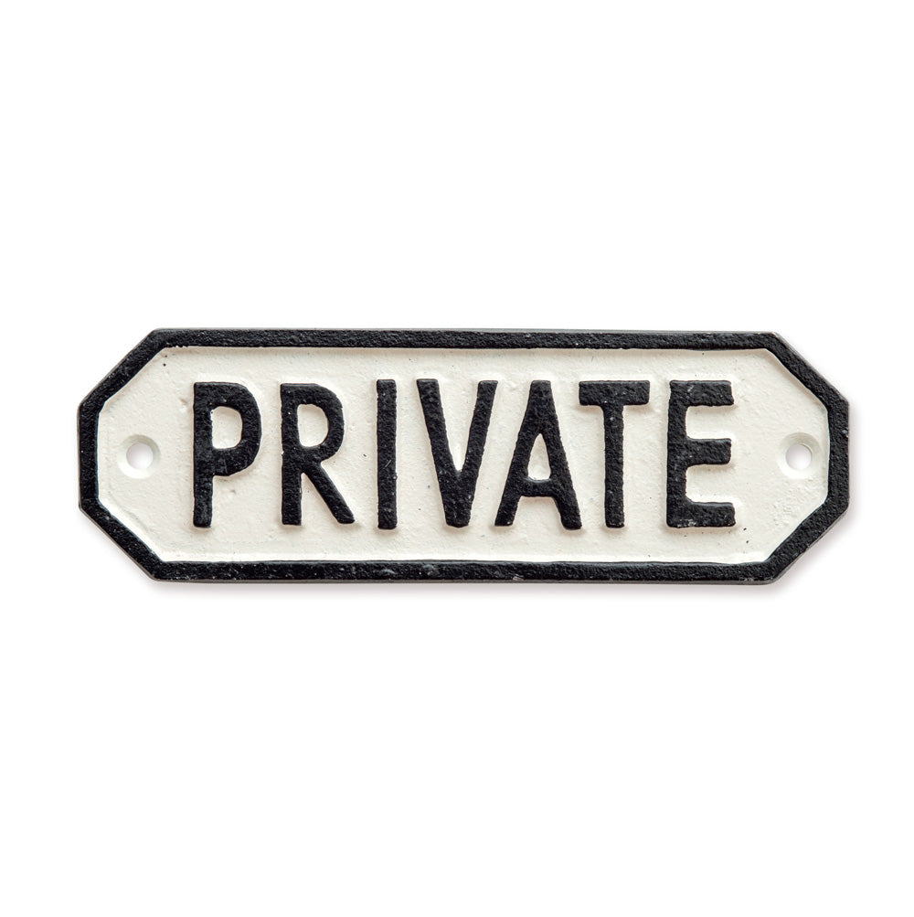 サインプレート PRIVATE ホワイト