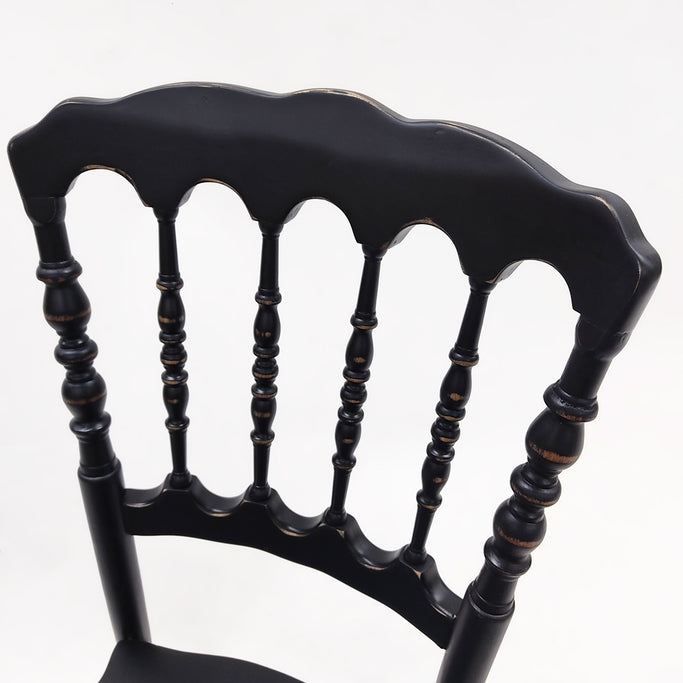 ブラック色ナポレオンチェア（木フレーム単品）の詳細写真6