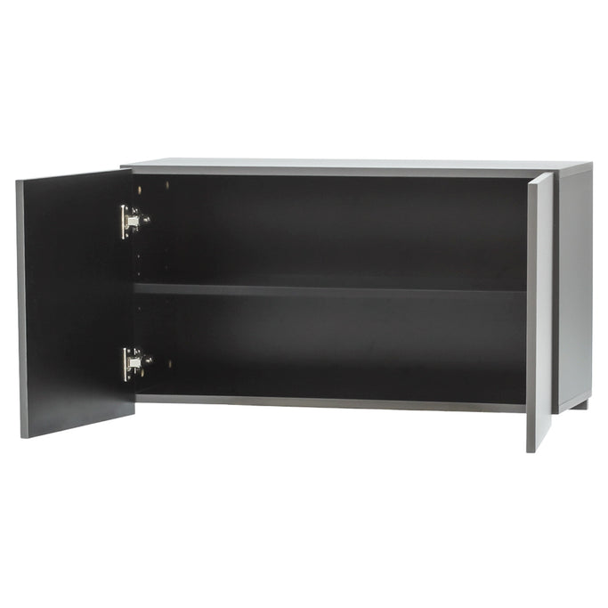 ダークグレー色ストック型キャビネット上台450mm