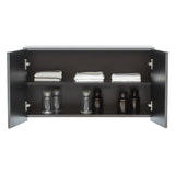 ダークグレー色ストック型キャビネット上台450mm