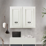 サロンにあるホワイト色モールディングありシャンプーキャビネット【上台】