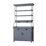 グレー色ディスプレイシェルフキャビネット