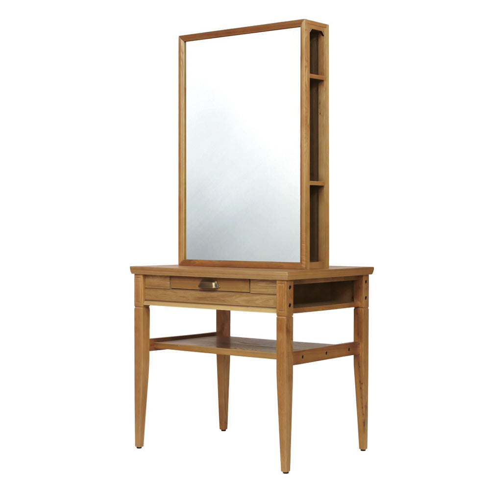 ヘアサロン |美容室 |セット面 |ミラー |ドレッサー | ウッド