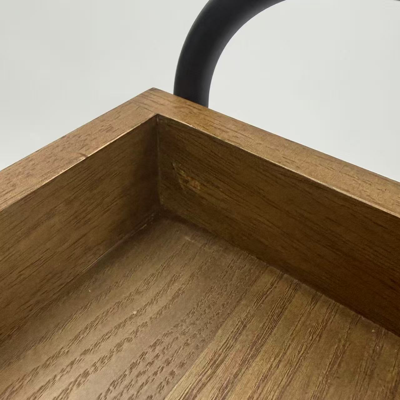 アウトレット 3段ウッドワゴン ステンレストレイ無し キャスター付き(BR)【完成品出荷】OL2134 通常価格￥16,280