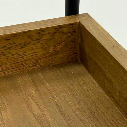 アウトレット 3段ウッドワゴン ステンレストレイ無し キャスター付き(BR)【完成品出荷】OL2134 通常価格￥16,280