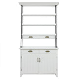 ホワイト色ディスプレイシェルフキャビネット