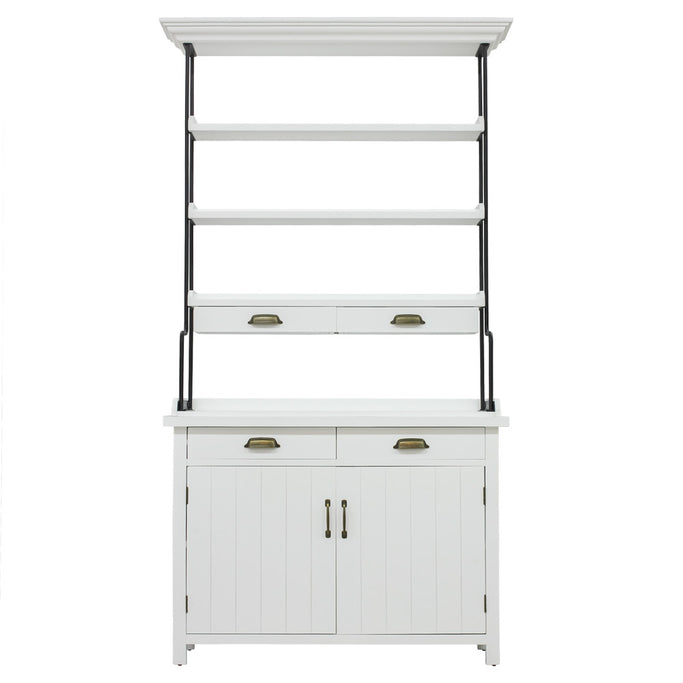 ホワイト色ディスプレイシェルフキャビネット