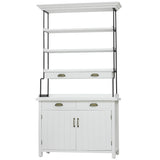 ホワイト色ディスプレイシェルフキャビネット