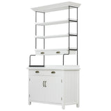 ホワイト色ディスプレイシェルフキャビネット