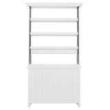 ホワイト色ディスプレイシェルフキャビネット