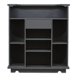 ダークグレー色おしゃれなレジカウンター【カミラ】裏面