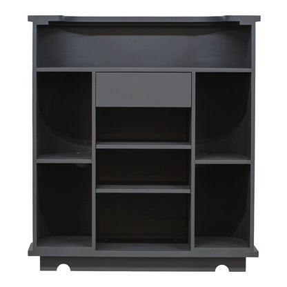 ダークグレー色おしゃれなレジカウンター【カミラ】裏面