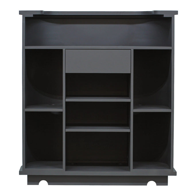 ダークグレー色おしゃれなレジカウンター【カミラ】裏面