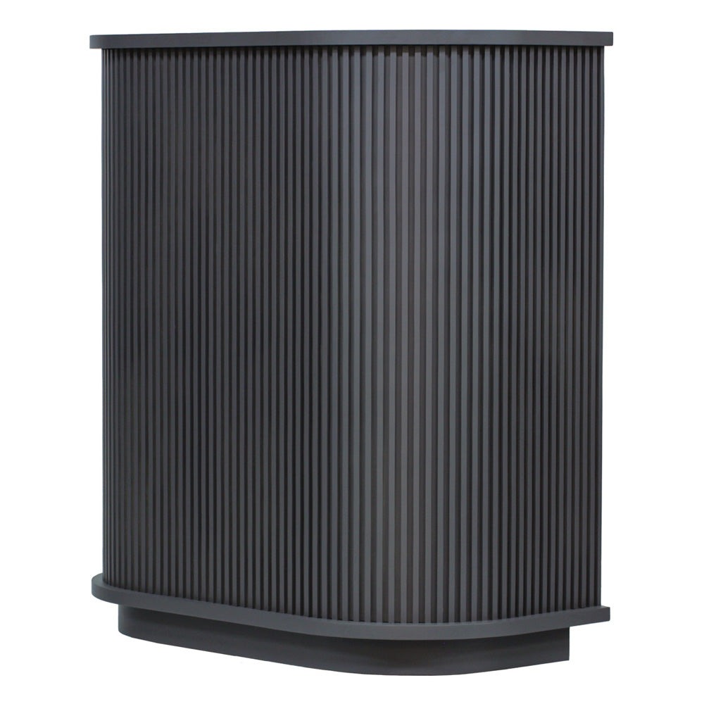 ダークグレー色おしゃれなレジカウンター【カミラ】斜め２