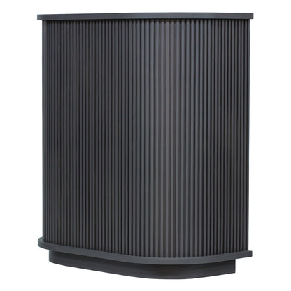 ダークグレー色おしゃれなレジカウンター【カミラ】斜め２