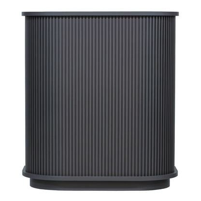 ダークグレー色おしゃれなレジカウンター【カミラ】正面