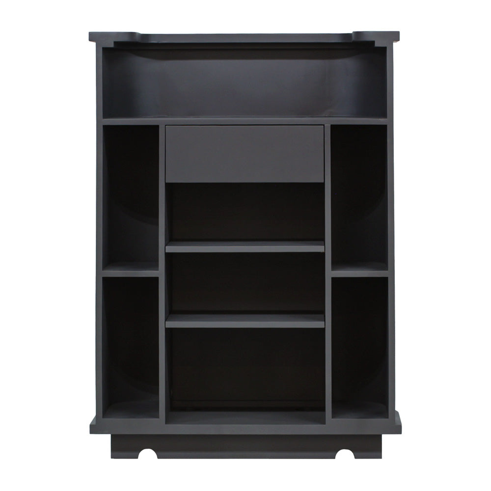 ダークグレー色おしゃれなレジカウンター【カミラ】裏面