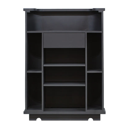 ダークグレー色おしゃれなレジカウンター【カミラ】裏面