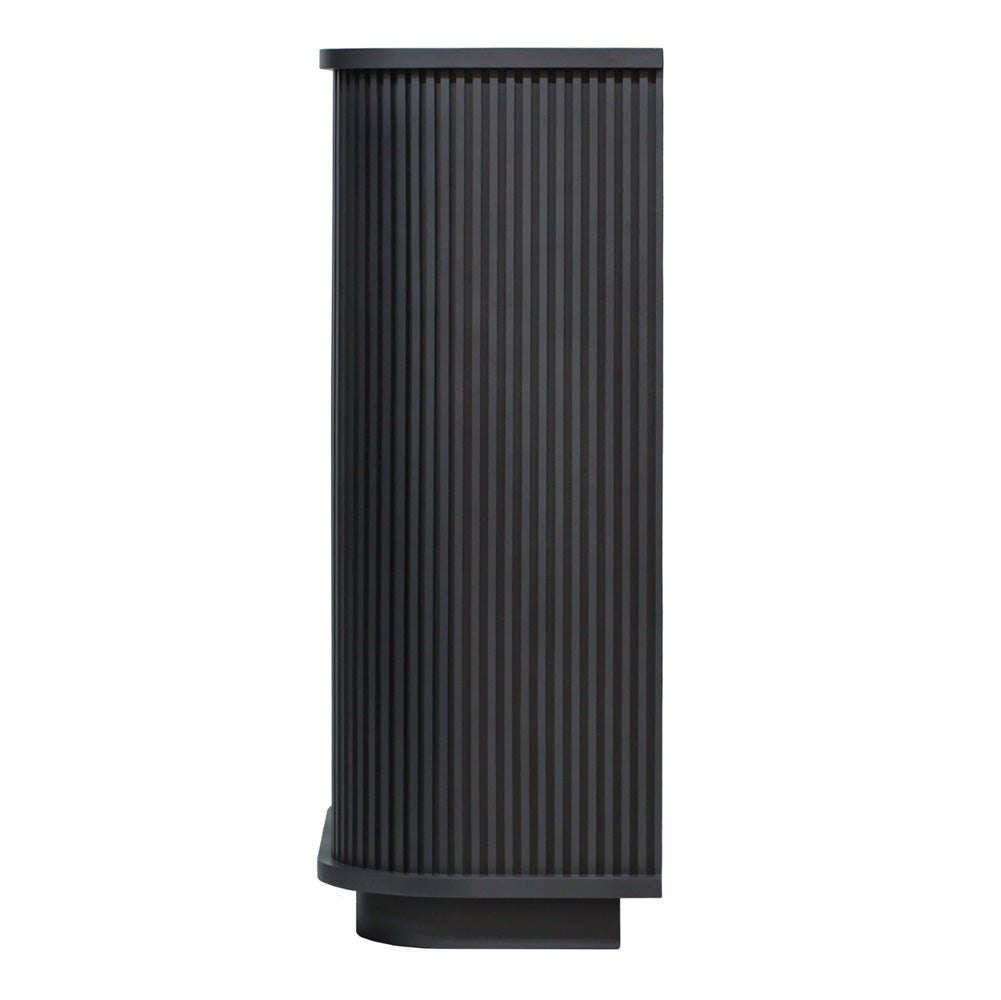 ダークグレー色おしゃれなレジカウンター【カミラ】横面