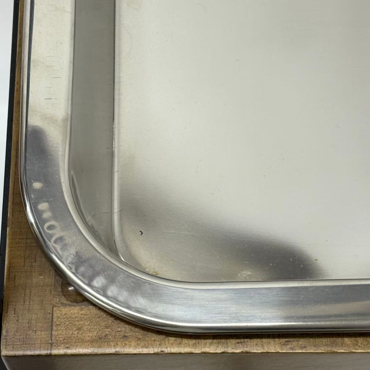 アウトレット 3段ウッドワゴン ステンレストレイ3枚 キャスター付き(BR)【完成品出荷】OL2143 通常価格￥19,580