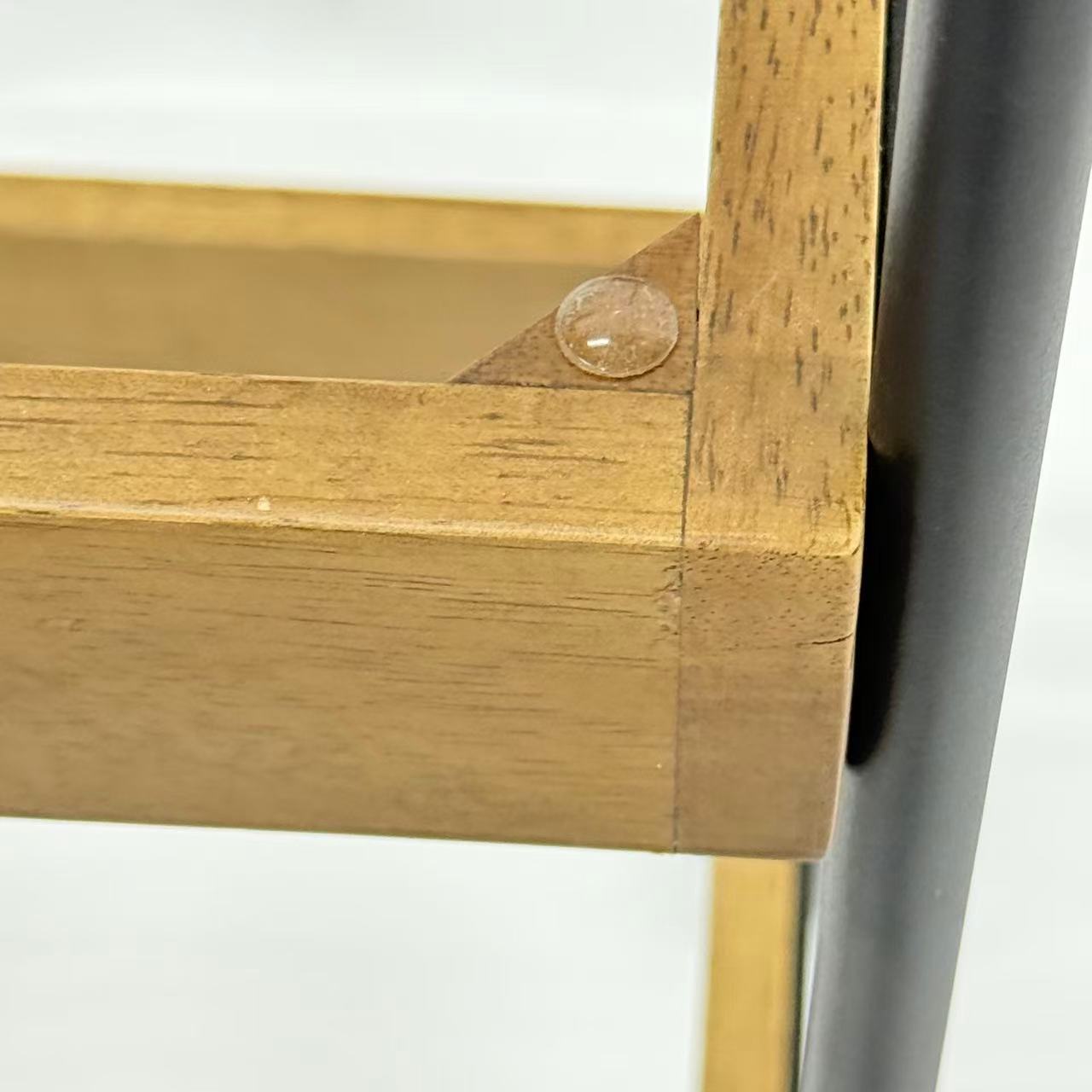 アウトレット 3段ウッドワゴン ステンレストレイ3枚 キャスター付き(BR)【完成品出荷】OL2141 通常価格￥19,580