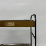 アウトレット 3段ウッドワゴン ステンレストレイ3枚 キャスター付き(BR)【完成品出荷】OL2123 通常価格￥19,580