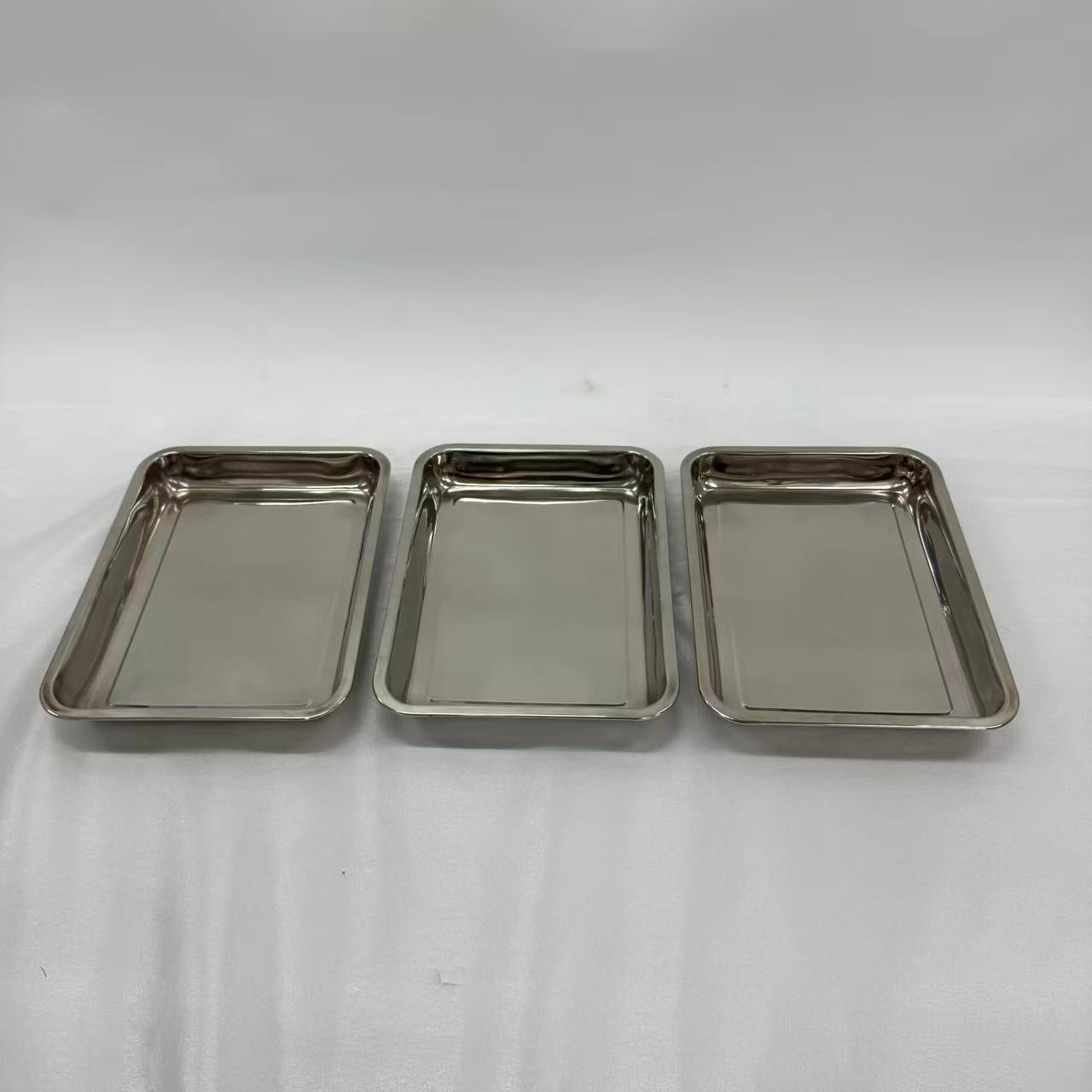 アウトレット 3段ウッドワゴン ステンレストレイ3枚 キャスター付き(BR)【完成品出荷】OL2128 通常価格￥19,580