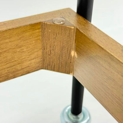 アウトレット 3段ウッドワゴン ステンレストレイ3枚 キャスター付き(BR)【完成品出荷】OL2139 通常価格￥19,580