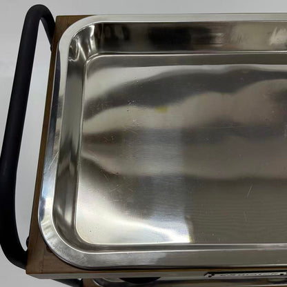 アウトレット 3段ウッドワゴン ステンレストレイ3枚 キャスター付き(BR)【完成品出荷】OL2140 通常価格￥19,580