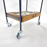 アウトレット 3段ウッドワゴン ステンレストレイ3枚 キャスター付き(BR)【完成品出荷】OL2142 通常価格￥19,580