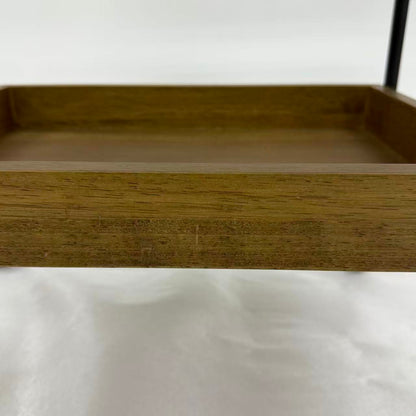 アウトレット 3段ウッドワゴン ステンレストレイ無し キャスター付き(BR)【完成品出荷】OL2134 通常価格￥16,280